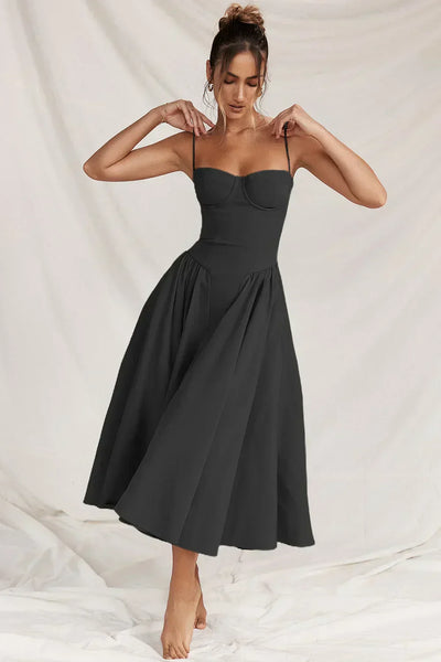 Joanne - Sophisticated sleeveless corset dress