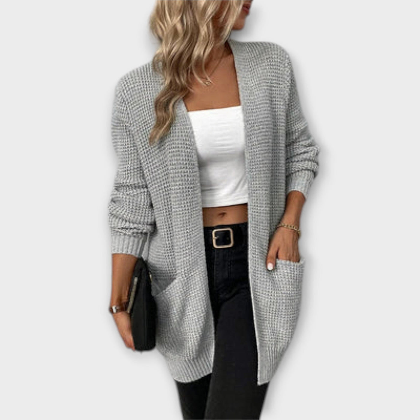 Sharon - Casual Knit Cardigan with Pockets