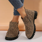 Women's Leopard Print Orthopaedic Ankle Boots
