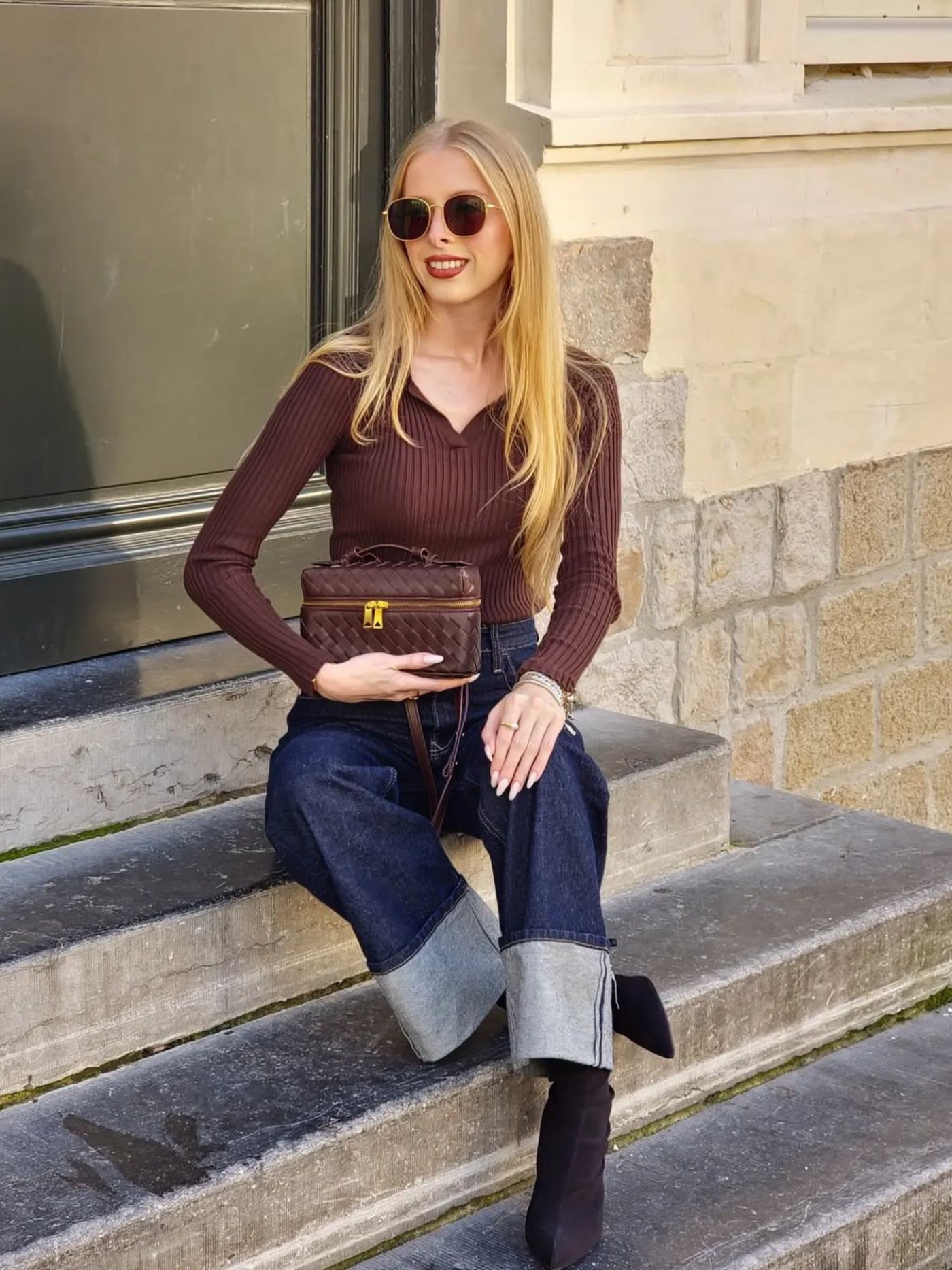 Juliette | Polished Structured Woven Bag