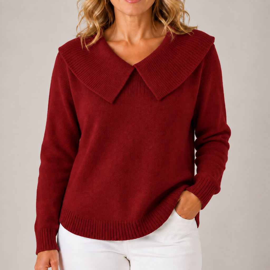 Women's Oversized Collar Knit Sweater