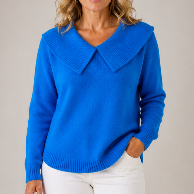 Women's Oversized Collar Knit Sweater