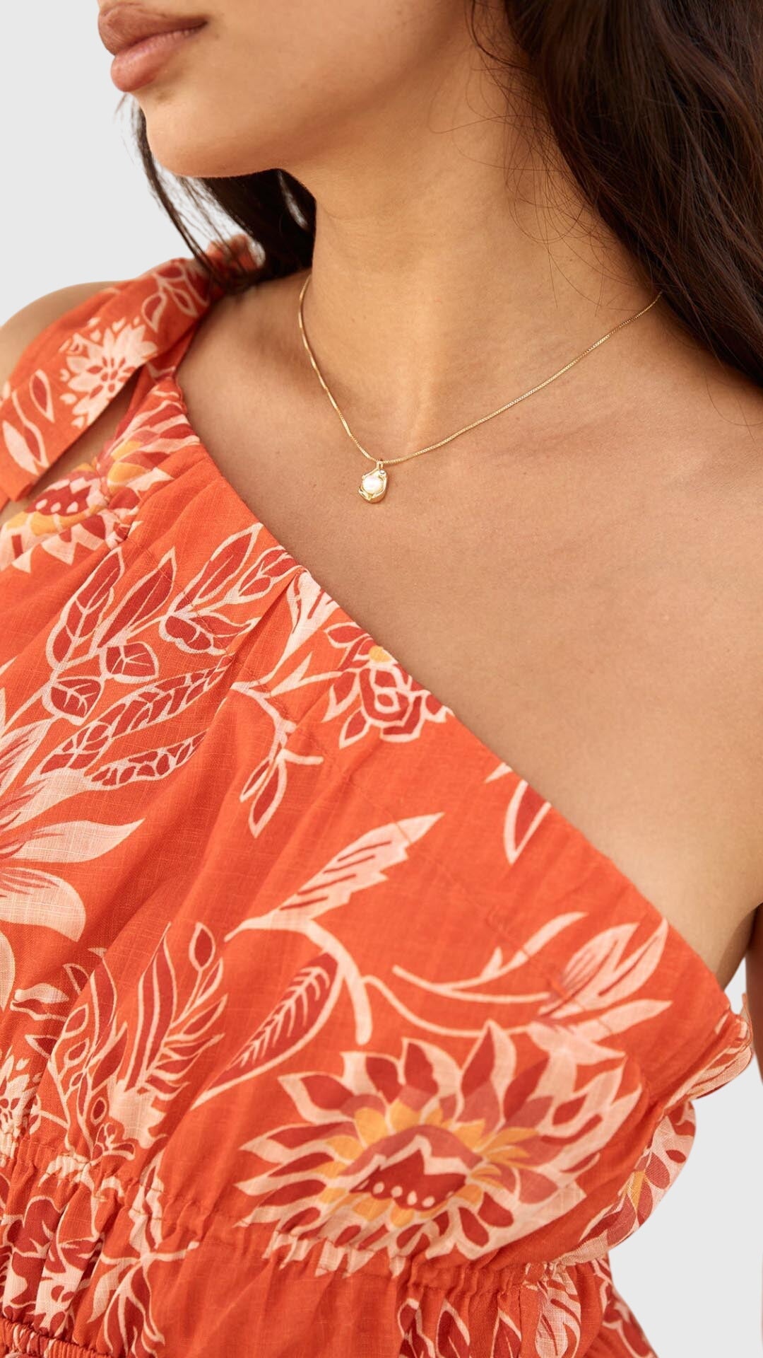 Bailey | Gold Pearl Pendant Necklace