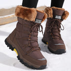 Women's Faux Fur Cuff Snow Boots