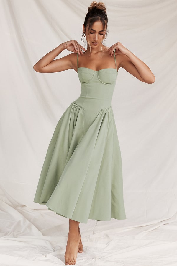 Joanne - Sophisticated sleeveless corset dress