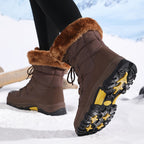 Women's Faux Fur Cuff Snow Boots