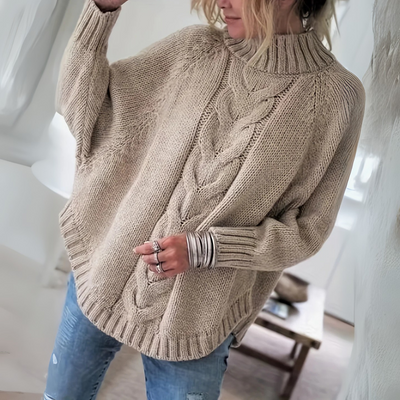 Lorette - Elegant Cable Knit Sweater