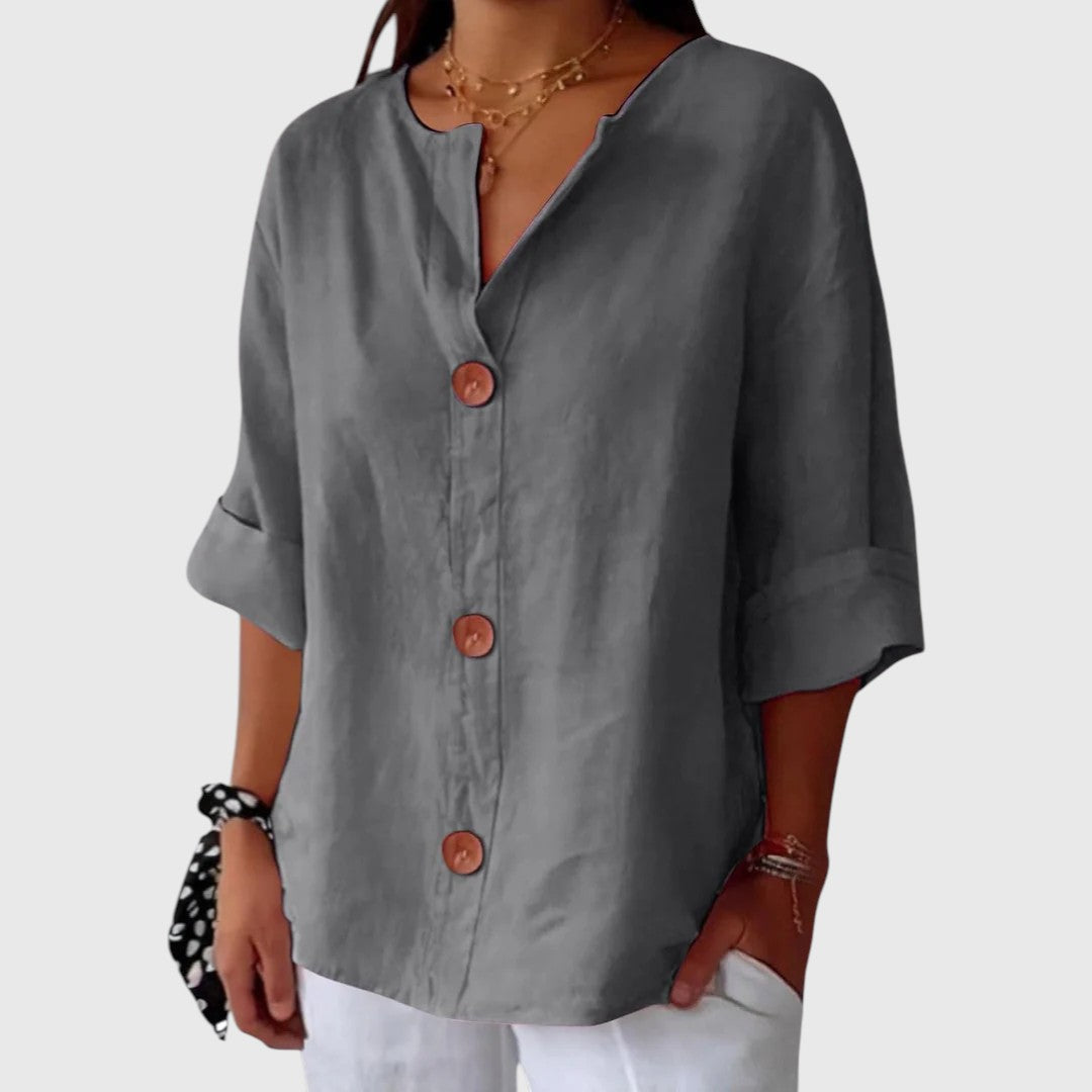 Reza - Casual Textured Blouse