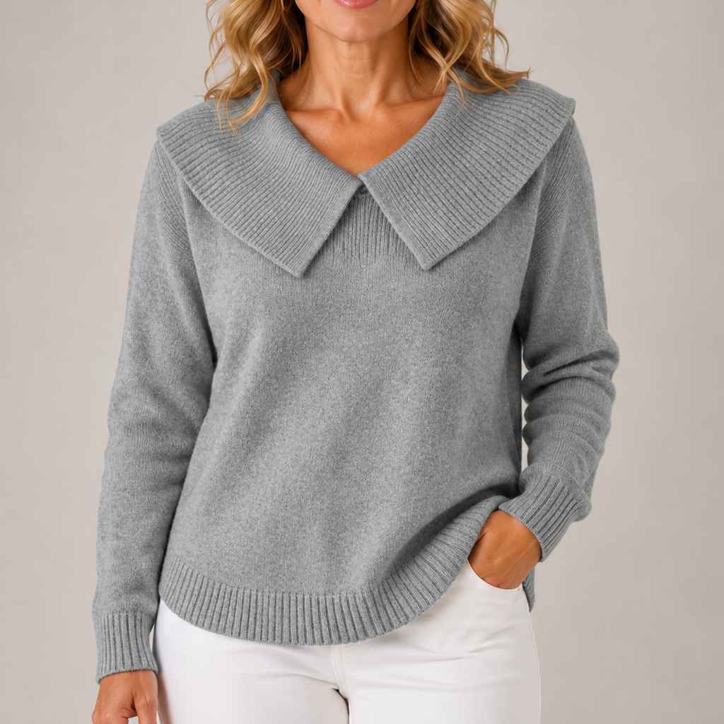 Women's Oversized Collar Knit Sweater