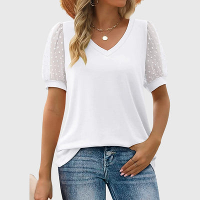 Arlie - Elegant Top With V-neck