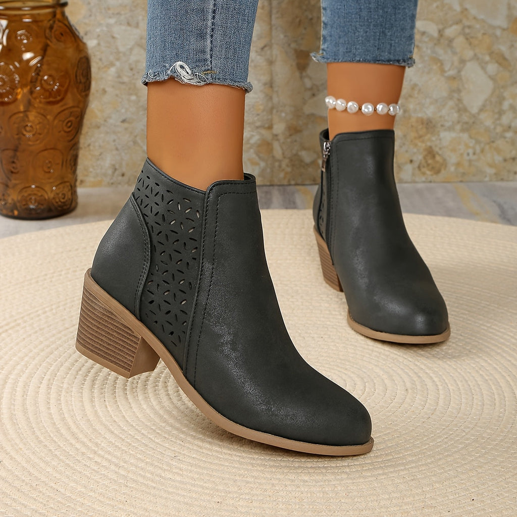 Women's Laser-Cut Orthopaedic Ankle Boots