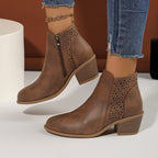Women's Laser-Cut Orthopaedic Ankle Boots