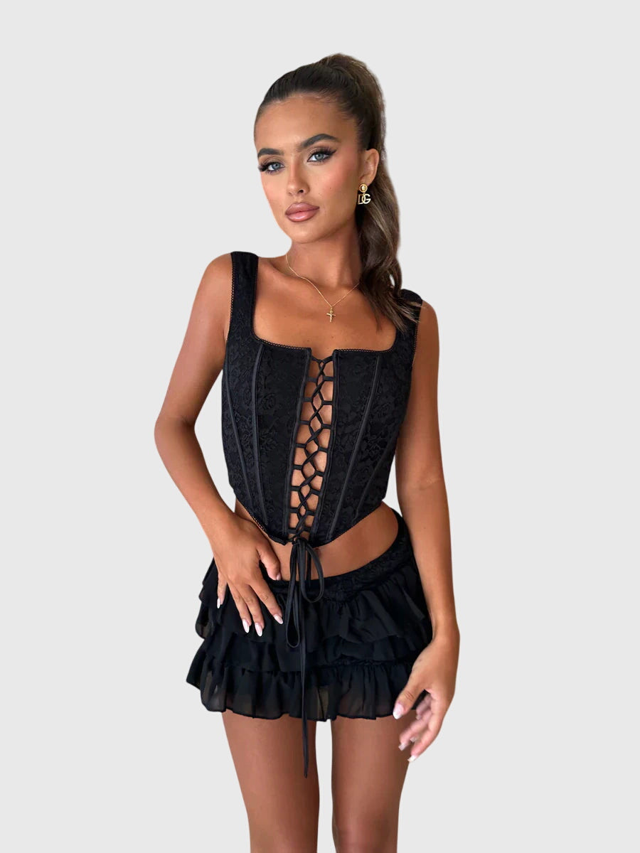 Aelita | Lace-Up Corset Set