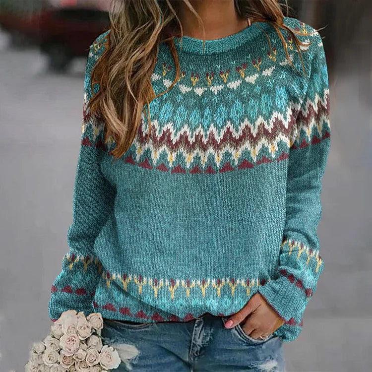ELWYNDA™ – Patterned Knit Jumper