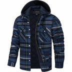Men's Check Flannel Hooded Jacket