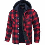 Men's Check Flannel Hooded Jacket