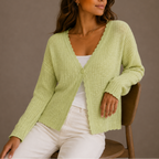 Women’s Knit Cardigan – V-Neck Lightweight Button-Up Style