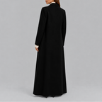 Women’s Longline Double-Breasted Coat Warm Winter Overcoat