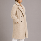Women's Teddy Coat | Long Double-Breasted Faux Fur Winter Coat