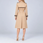 Women's Long Double Breasted Belted Trench Coat – Classic Fit
