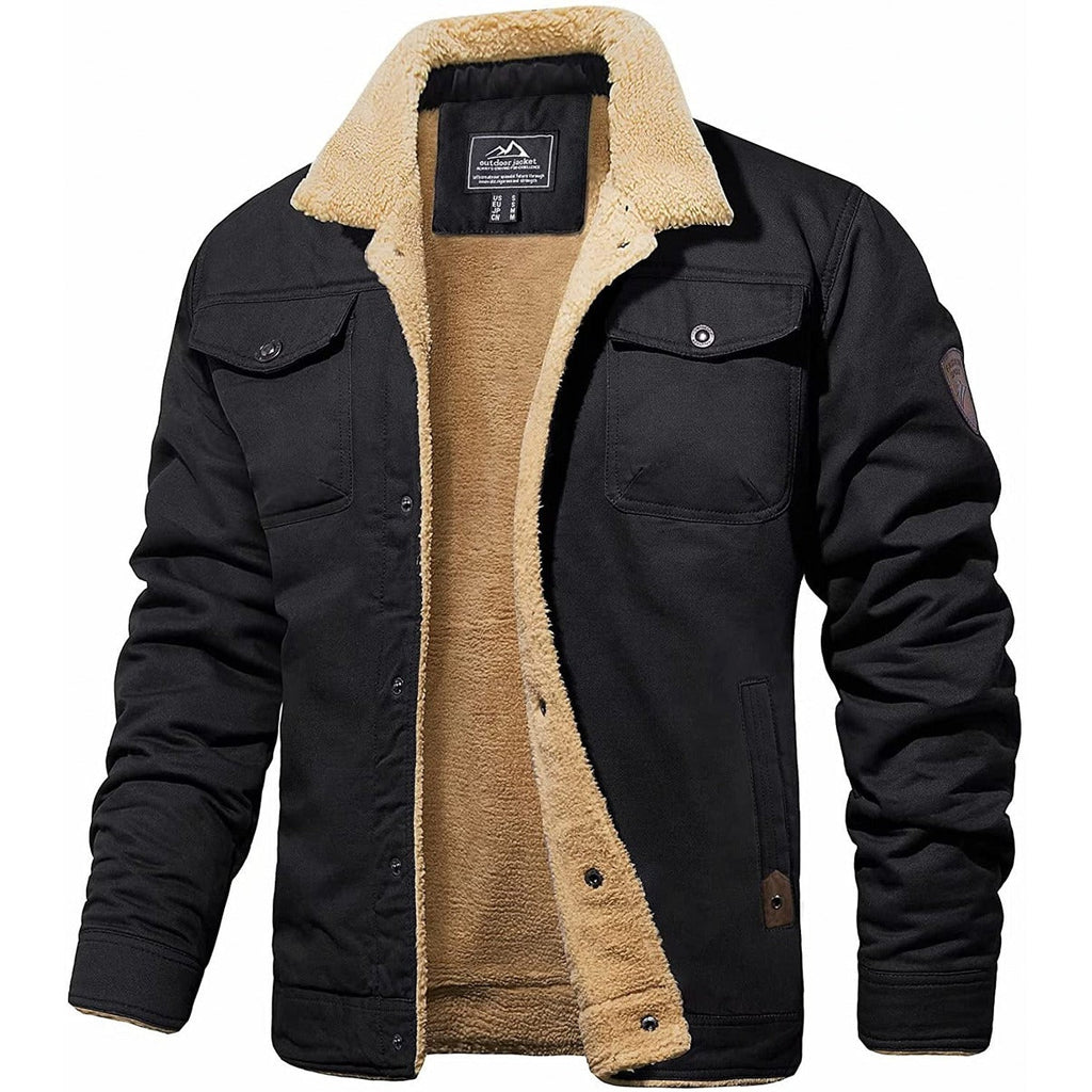 Men's Sherpa-Collar Fleece Jacket