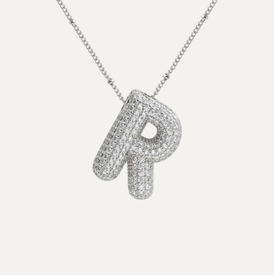 Savannah | Diamond Bubble Letter Necklace