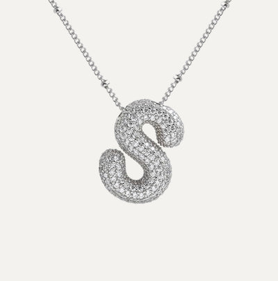 Savannah | Diamond Bubble Letter Necklace