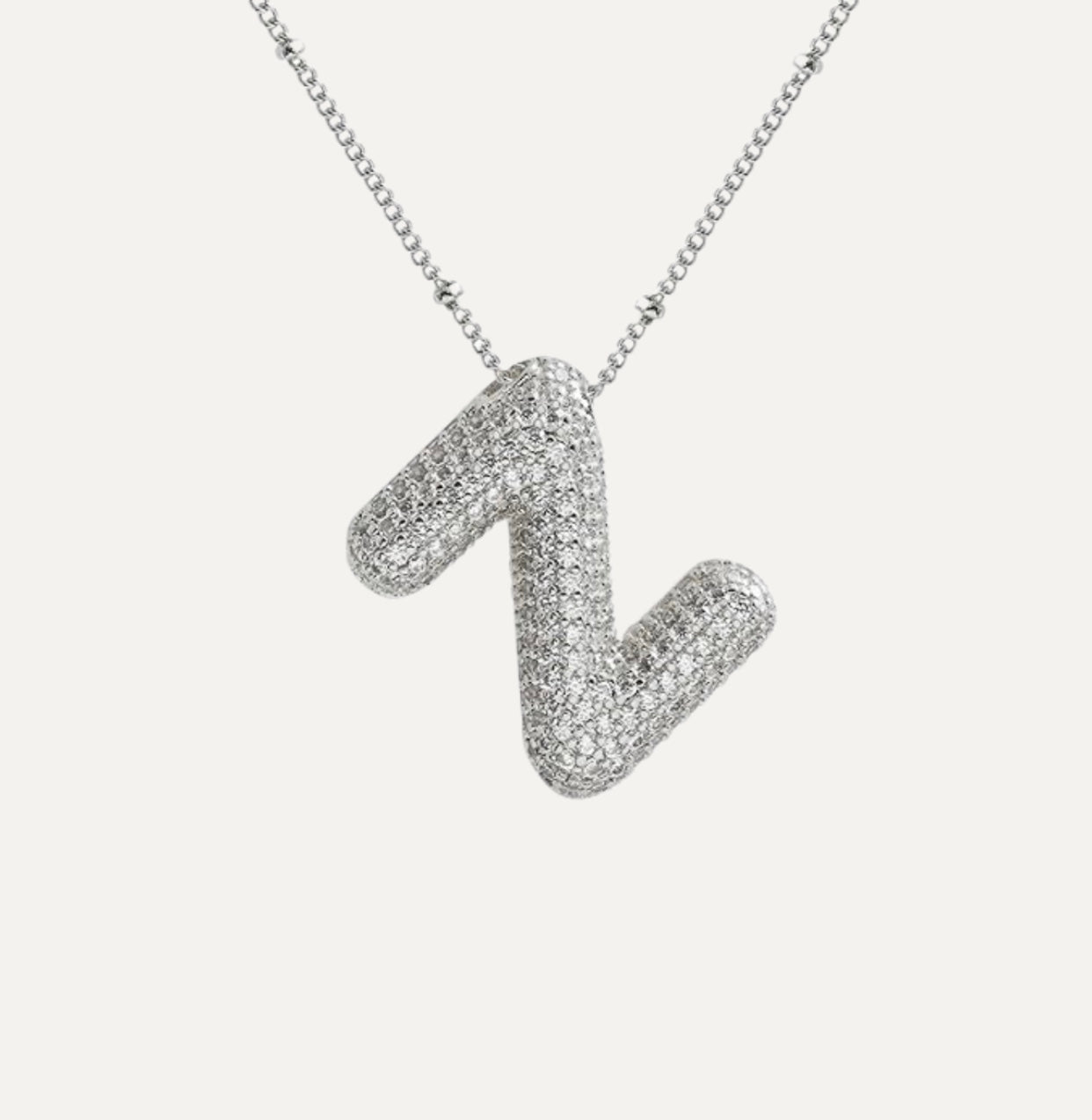 Savannah | Diamond Bubble Letter Necklace