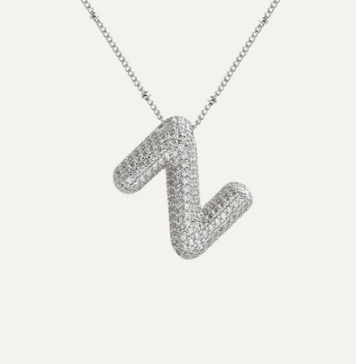 Savannah | Diamond Bubble Letter Necklace