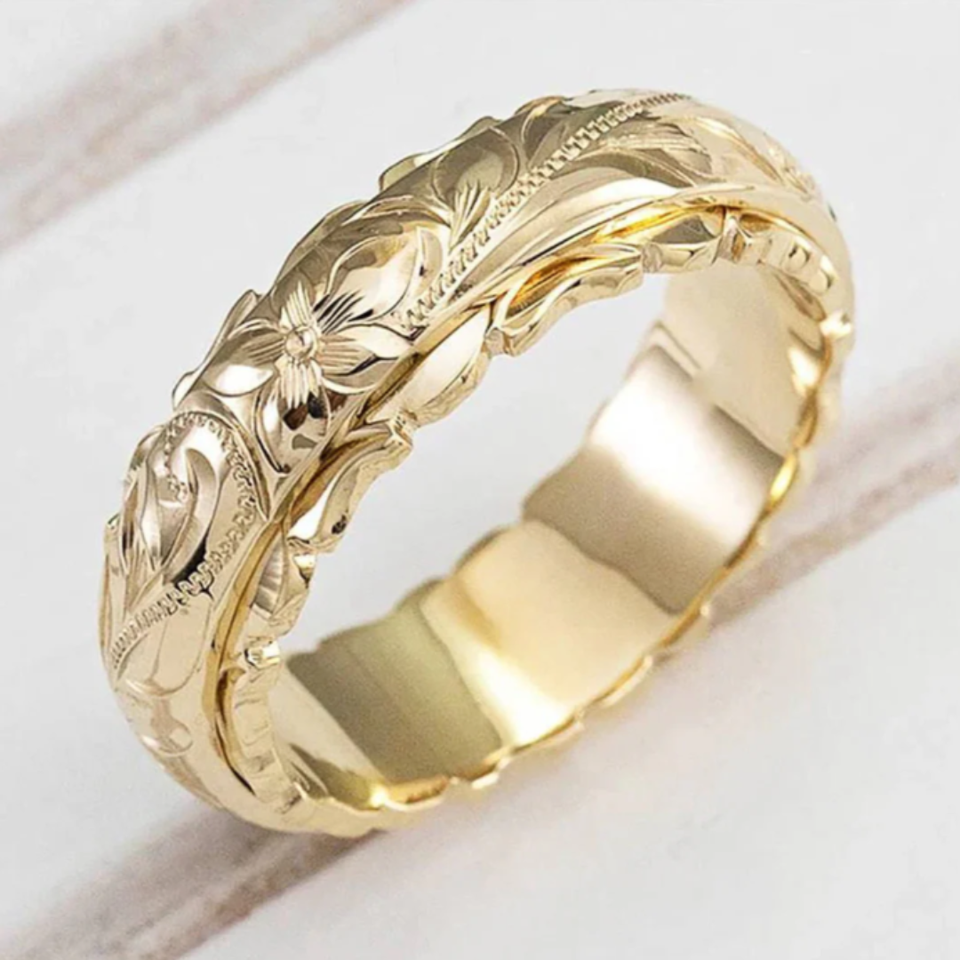 Vintage Gold Floral Ring