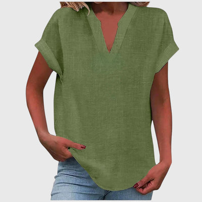 Dee - Relaxed V-Neck Blouse
