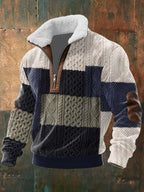Monarch Fleece-Collar Knit Sweater