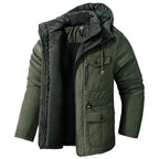 Men's Fleece-Lined Winter Parka with Hood