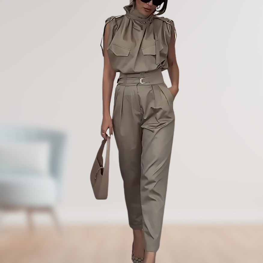 Jazlyn - Stylish Belted Jumpsuit