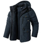 Men's Fleece-Lined Winter Parka with Hood