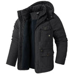 Men's Fleece-Lined Winter Parka with Hood