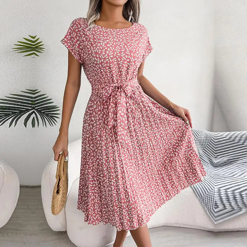 Zoe - Floral Print Wrap Midi Dress