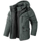 Men's Fleece-Lined Winter Parka with Hood