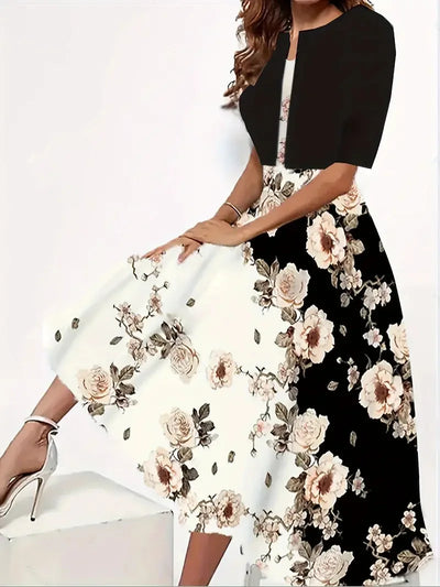 Emilie - Chic ladies summer midi dress with blazer