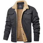 Men's Sherpa-Collar Fleece Jacket