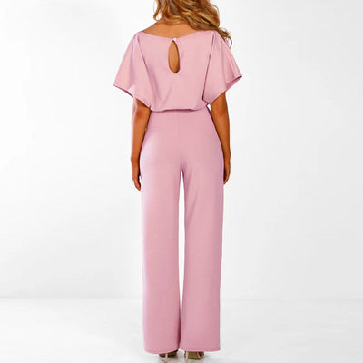 Laverna - Stylish Belted Wide-Leg Jumpsuit