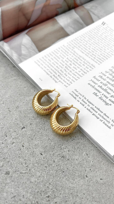 Sloane | Gold-Plated Hoop Earrings