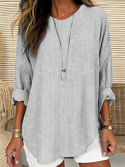 Ria - Trendy Striped Blouse