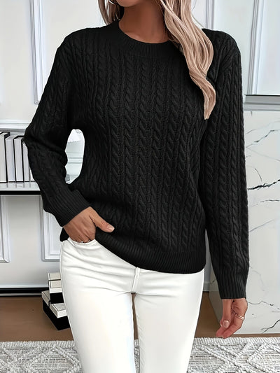 Antonella - Casual Loose-Fit Round Neck Sweater