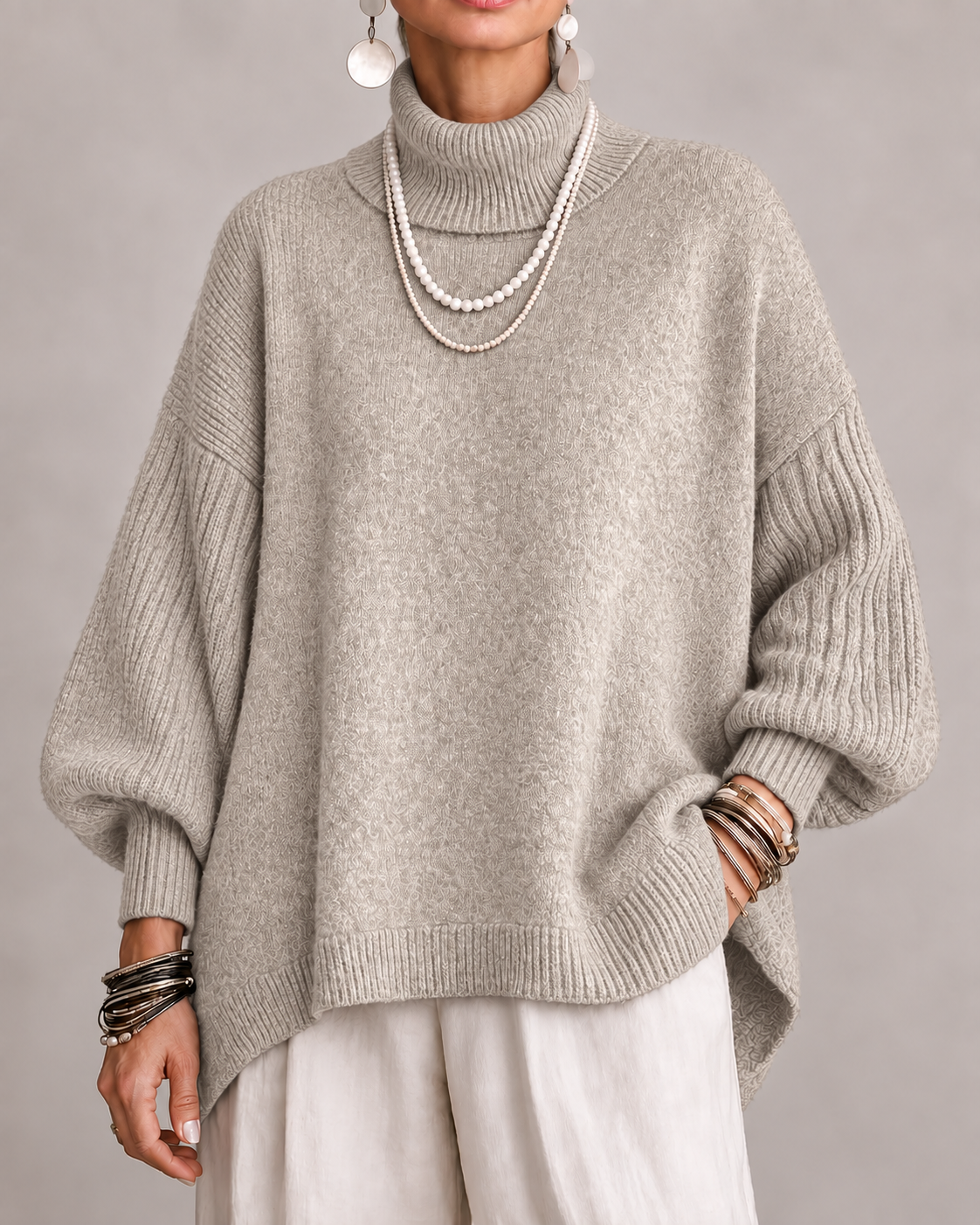 Women's Oversized Turtleneck Sweater