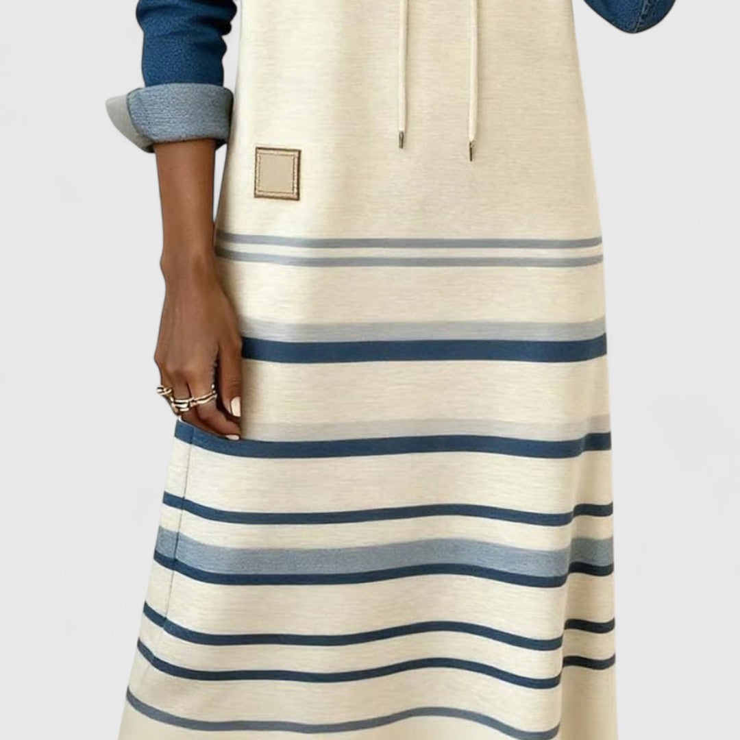 Lylia - Striped Hooded Dress