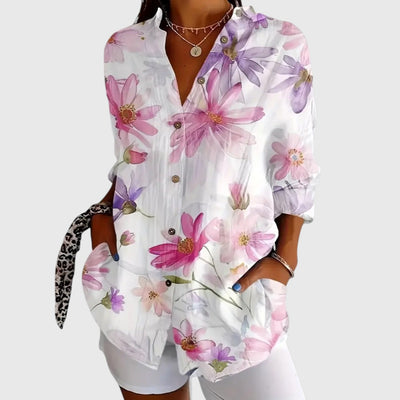 Audrey - Lightweight Summer Floral Blouse