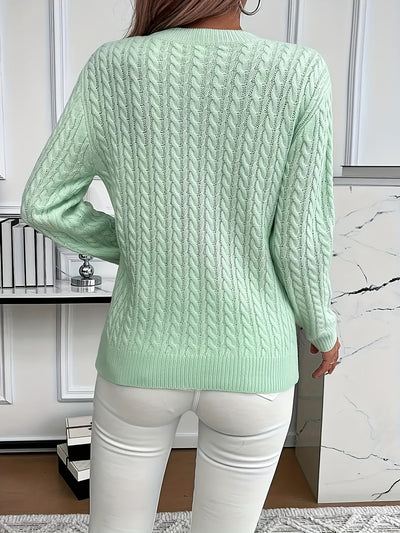 Antonella - Casual Loose-Fit Round Neck Sweater