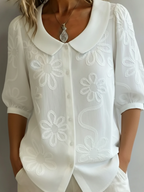 Kayleigh  | Light Floral Blouse Natural Elegance
