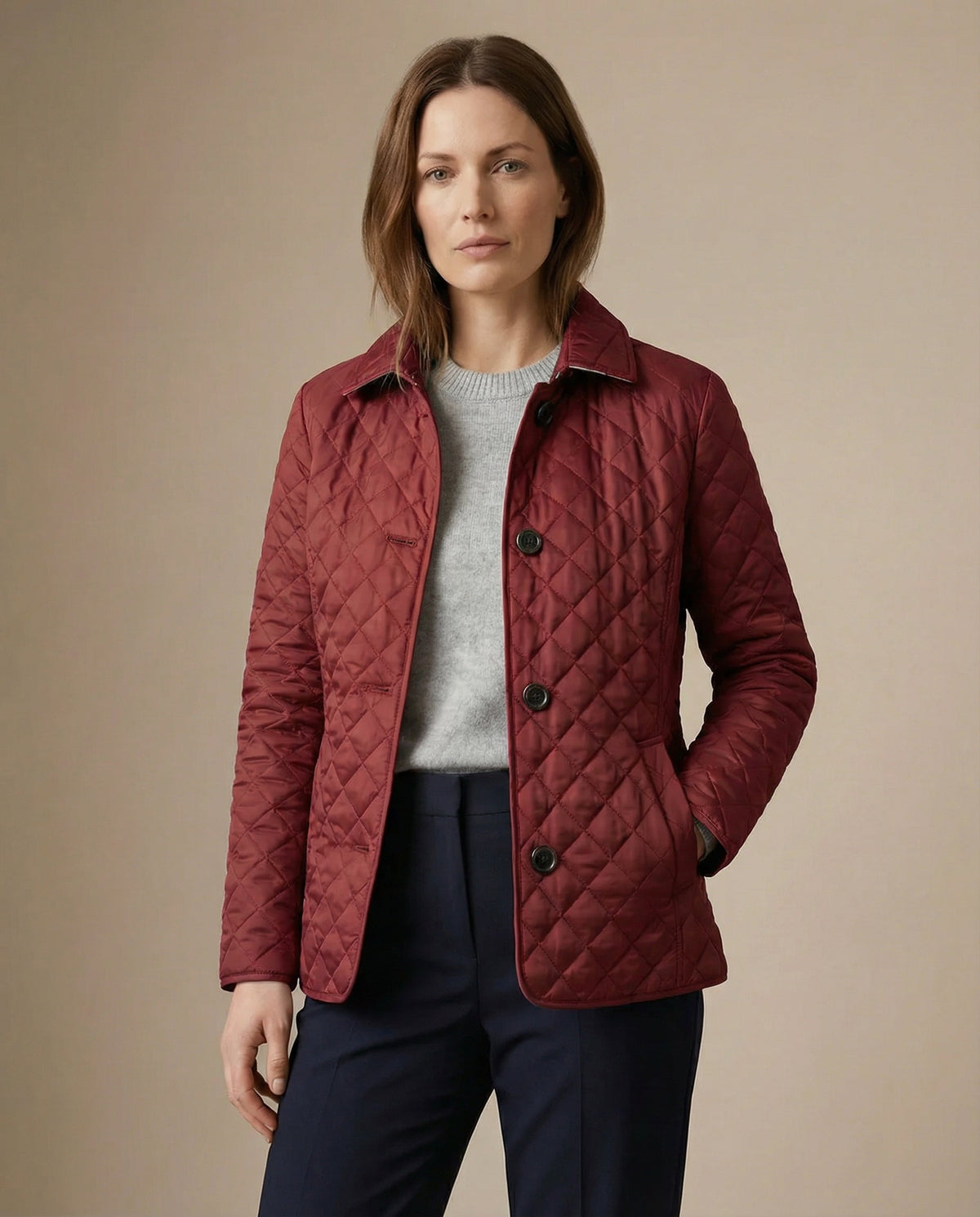 Quilted Button Up Jacket